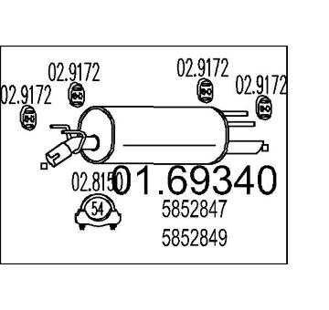 Zadní tlumič výfuku MTS 01.69340