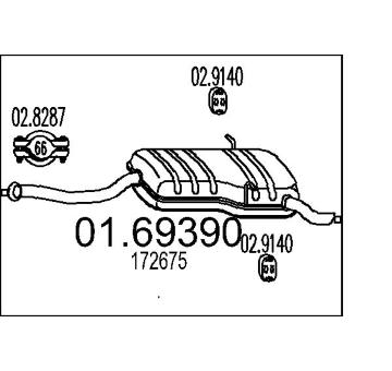 Zadní tlumič výfuku MTS 01.69390