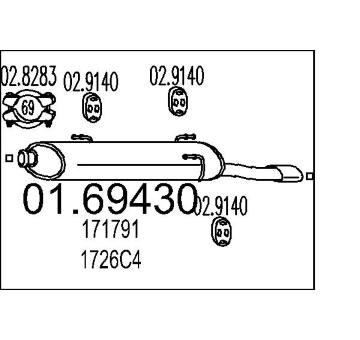 Zadní tlumič výfuku MTS 01.69430