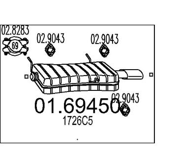 Zadní tlumič výfuku MTS 01.69450