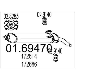 Zadní tlumič výfuku MTS 01.69470