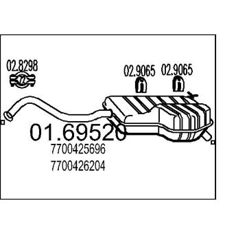 Zadní tlumič výfuku MTS 01.69520