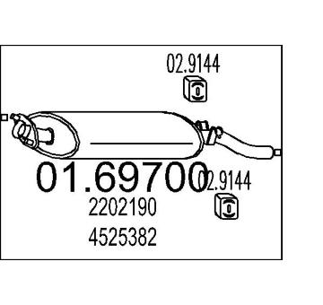 Zadní tlumič výfuku MTS 01.69700