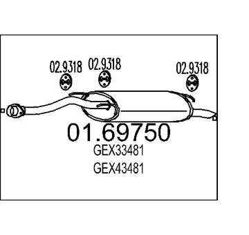 Zadní tlumič výfuku MTS 01.69750