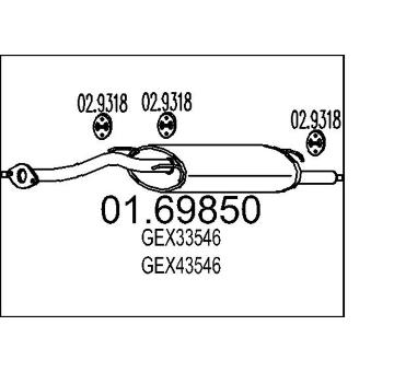 Zadní tlumič výfuku MTS 01.69850