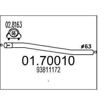 Výfuková trubka MTS 01.70010
