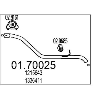 Výfuková trubka MTS 01.70025
