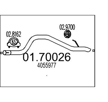 Výfuková trubka MTS 01.70026