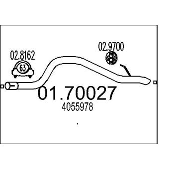 Výfuková trubka MTS 01.70027