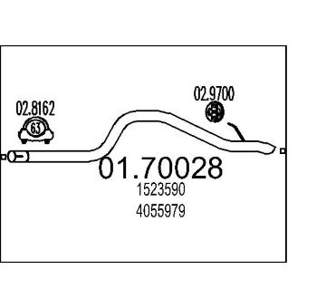 Výfuková trubka MTS 01.70028