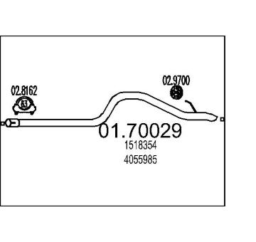 Výfuková trubka MTS 01.70029