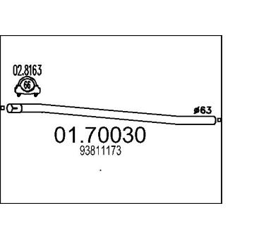 Výfuková trubka MTS 01.70030
