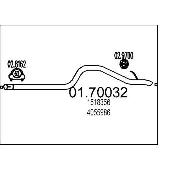 Výfuková trubka MTS 01.70032