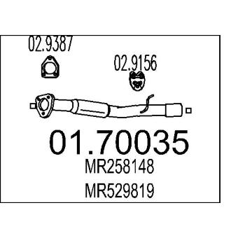 Výfuková trubka MTS 01.70035