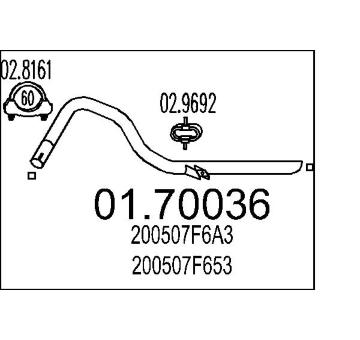 Výfuková trubka MTS 01.70036