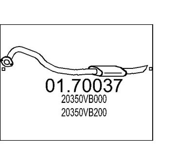 Výfuková trubka MTS 01.70037