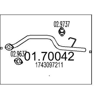 Výfuková trubka MTS 01.70042