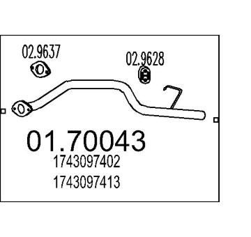 Výfuková trubka MTS 01.70043