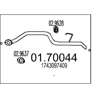 Výfuková trubka MTS 01.70044
