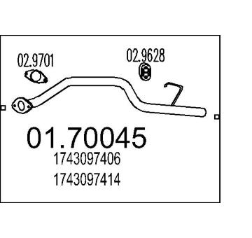 Výfuková trubka MTS 01.70045