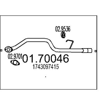 Výfuková trubka MTS 01.70046