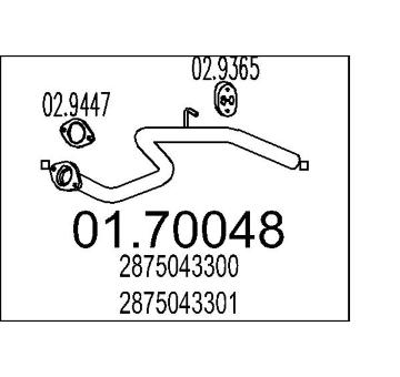 Výfuková trubka MTS 01.70048