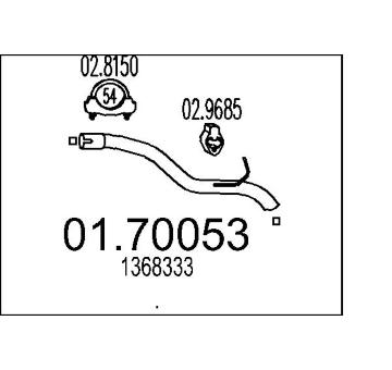 Výfuková trubka MTS 01.70053