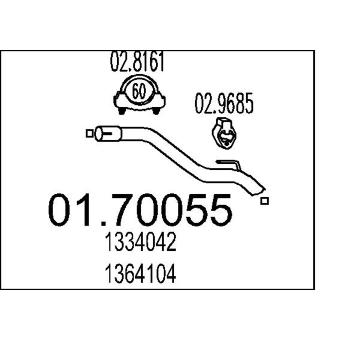 Výfuková trubka MTS 01.70055