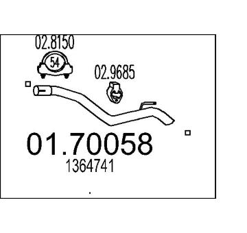 Výfuková trubka MTS 01.70058