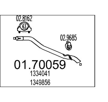 Výfuková trubka MTS 01.70059