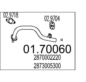 Výfuková trubka MTS 01.70060