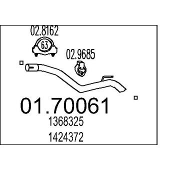 Výfuková trubka MTS 01.70061