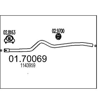 Výfuková trubka MTS 01.70069