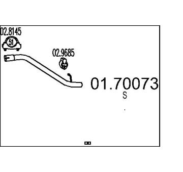 Výfuková trubka MTS 01.70073
