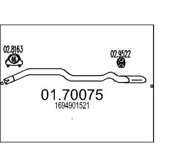 Výfuková trubka MTS 01.70075
