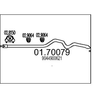 Výfuková trubka MTS 01.70079