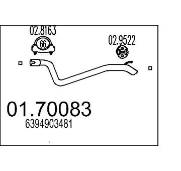 Výfuková trubka MTS 01.70083
