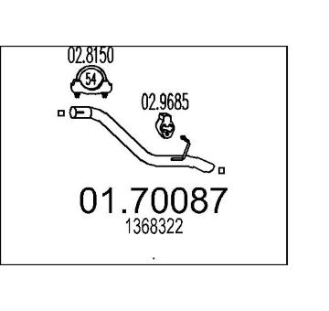 Výfuková trubka MTS 01.70087