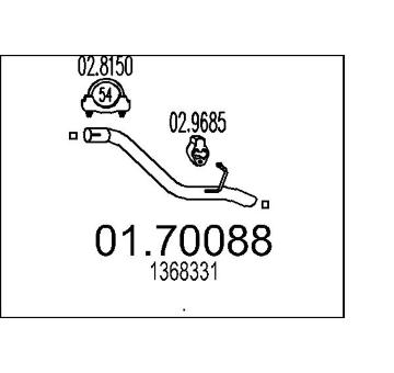 Výfuková trubka MTS 01.70088
