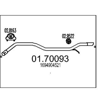Výfuková trubka MTS 01.70093