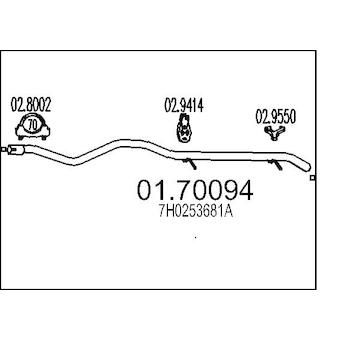 Výfuková trubka MTS 01.70094
