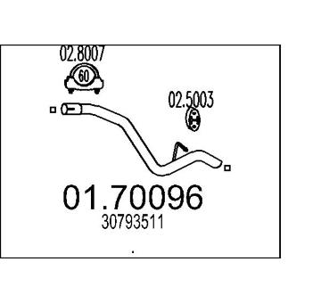 Výfuková trubka MTS 01.70096