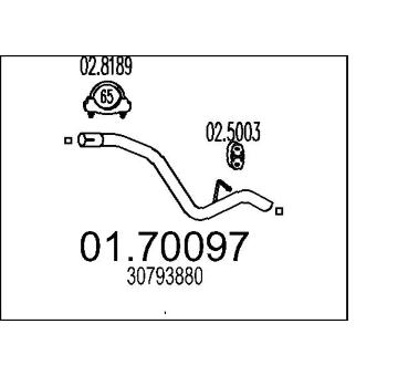 Výfuková trubka MTS 01.70097