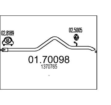 Výfuková trubka MTS 01.70098