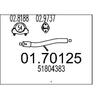 Výfuková trubka MTS 01.70125