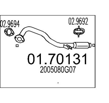 Výfuková trubka MTS 01.70131