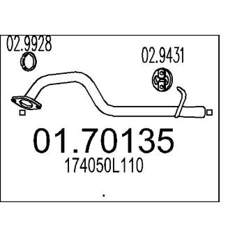 Výfuková trubka MTS 01.70135