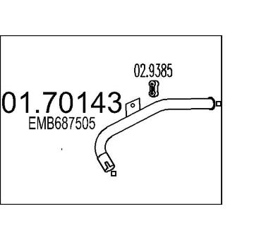 Výfuková trubka MTS 01.70143