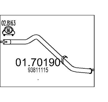 Výfuková trubka MTS 01.70190