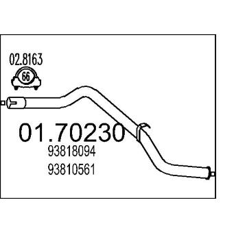 Výfuková trubka MTS 01.70230